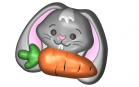 Пластиковая форма "Заяц и морковь" - Магазин для кондитеров "Творим чудеса"