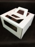 Короб картонный с окном, с ручками 30х30х19 см - Магазин для кондитеров "Творим чудеса"
