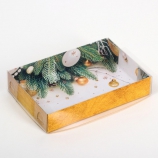 Коробка для кондитерских изделий "Happy new year", 17х12х3 см - Магазин для кондитеров "Творим чудеса"