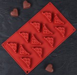Силиконовая форма для шоколада "Ажур" 12 ячеек - Магазин для кондитеров "Творим чудеса"