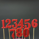 Леденец на палочке "Цифра мини", цвет: красный,  4,5 см - Магазин для кондитеров "Творим чудеса"