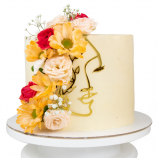 Топпер для торта Контур лица с маленькой веткой (золотой) - Магазин для кондитеров "Творим чудеса"