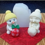 Силиконовый молд 3D "Снеговичок с подарками" (арт. 872) - Магазин для кондитеров "Творим чудеса"