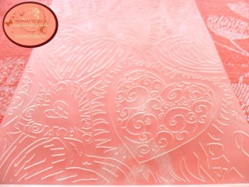 Текстурный лист силиконовый СЕРДЦА УЗОР (10*15см) для мыла - Магазин для кондитеров "Творим чудеса"